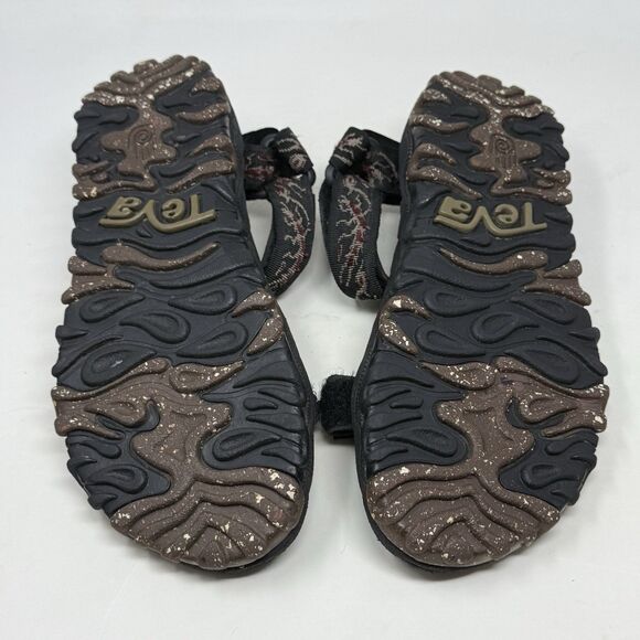 Teva Valkyrie Sandals Mens 10 M Black Scorpion Hiking Outdoor Water Hook & Loop - Picture 11 of 13